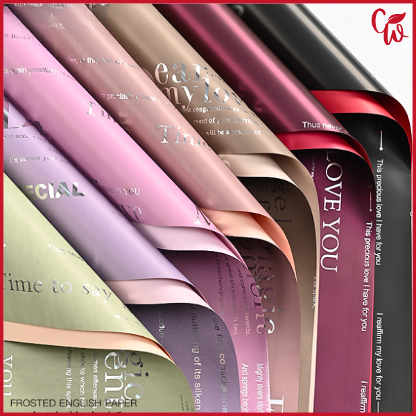 

20 Lembar Kertas Buket Bunga Bicolor Dua Warna Bouquet Florist Flower Wrapping Cellophane Paper KB6082