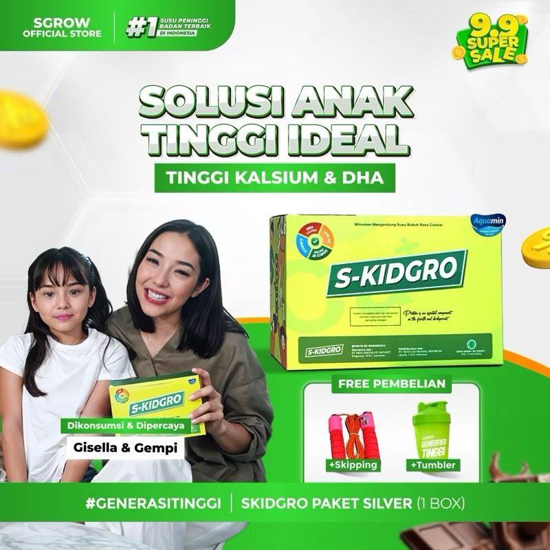 

(HARGA KHUSUS) S-KIDGRO Susu Peninggi Terbaik Anak - 1 Box