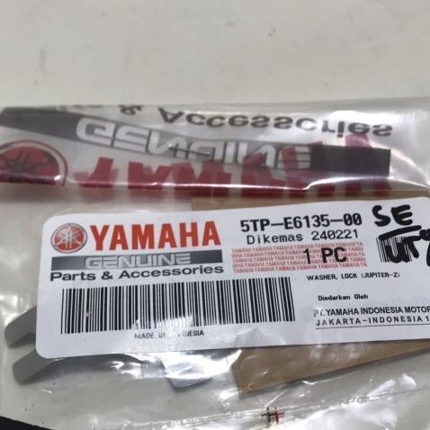 PLAT KANCINGAN MUR KOPLING WASHER LOCK YAMAAH VEGA R NEW JUPITER Z ORI YGP ASLI / 5TP-E6135-00