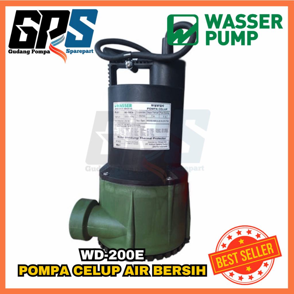 [POMPA CELUP] WASSER WD-200E POMPA CELUP AIR BERSIH