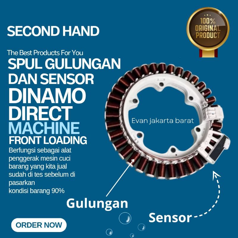 dinamo+ sensor mesin cuci lg