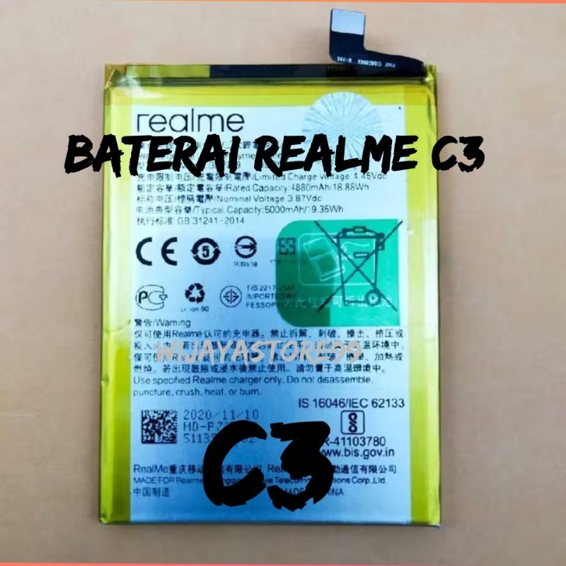 Baterai realme c3 original produk