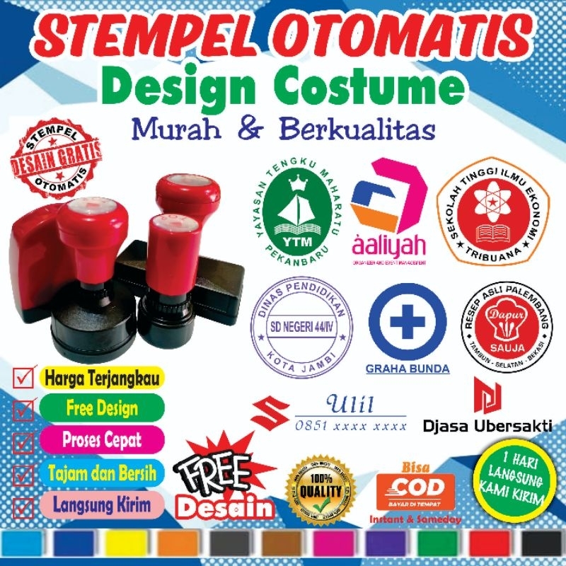

Stempel Otomatis/Stempel Custom/Stempel Nama/Stempel Logo/Stempel Toko Termurah