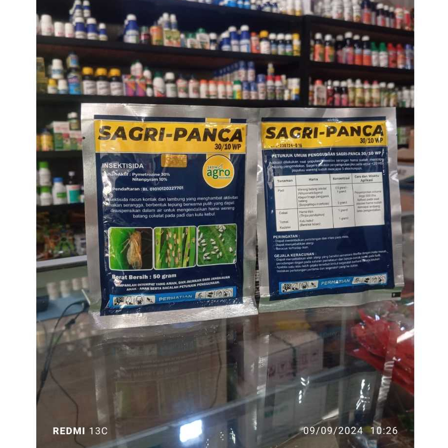 SAGRI-PANCA 30/10WP INSEKTISIDA KUTU KEBUL KUTU DAUN WERENG GUREM JANDA PIRANG BAWANG MERAH PADI CAB