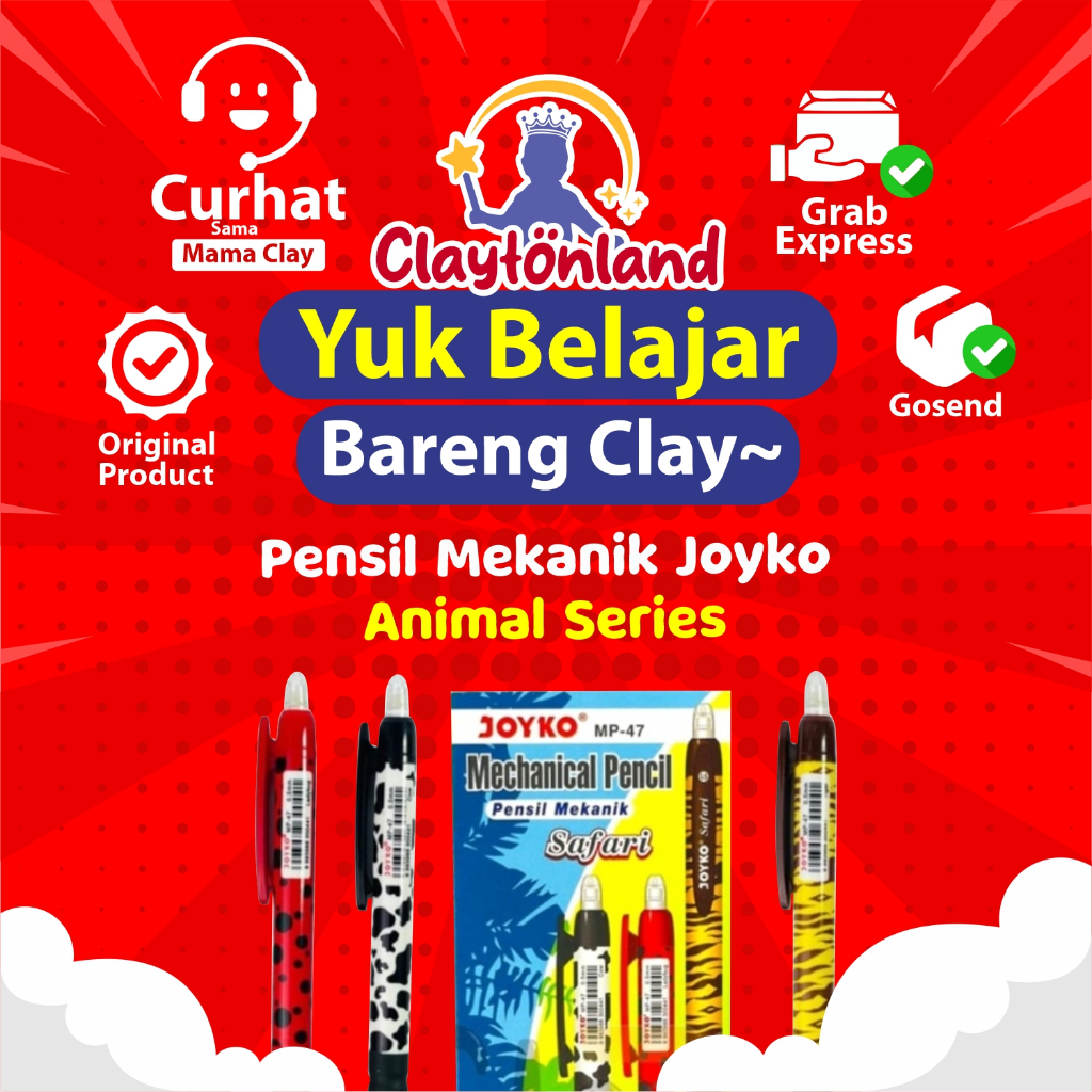 

Pensil Mekanik Joyko Animal Series / Pencil Pilot Joyko MP-47 / Mechanical Pensil (1pcs)