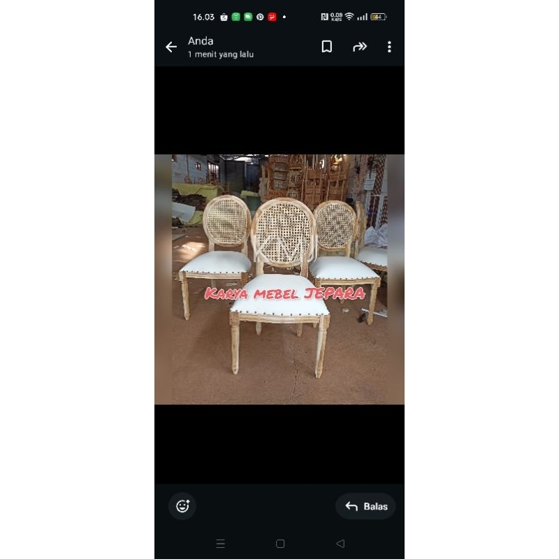 KURSI AKAD , KURSI BULAT, KURSI BULAT POLOS ROTAN SANDARAN+ JOK