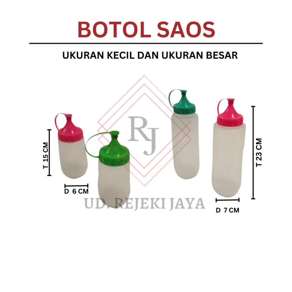 BOTOL KECAP - Botol Saos Plastik / Botol Saus Estetik / Tempat Sambal