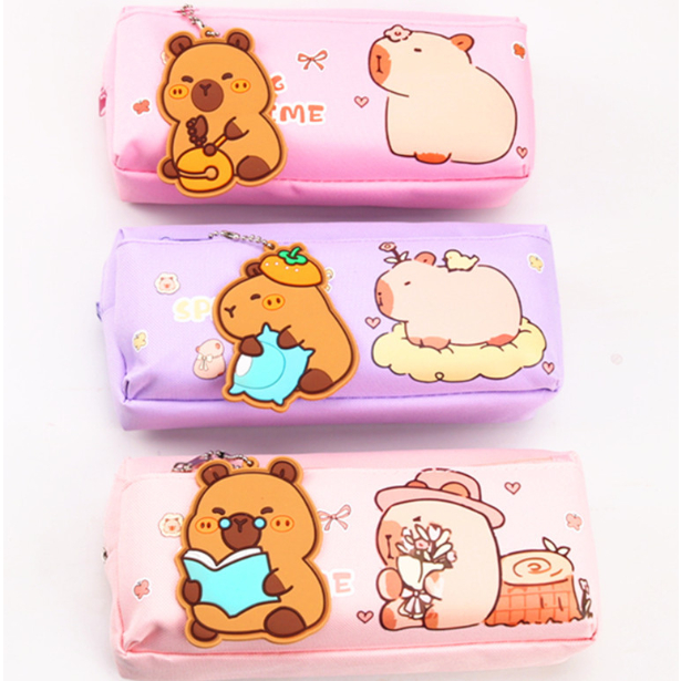 

J2 - Souvenir Kotak Pensil Bulu Polos Dompet pensil Makeup Organizer