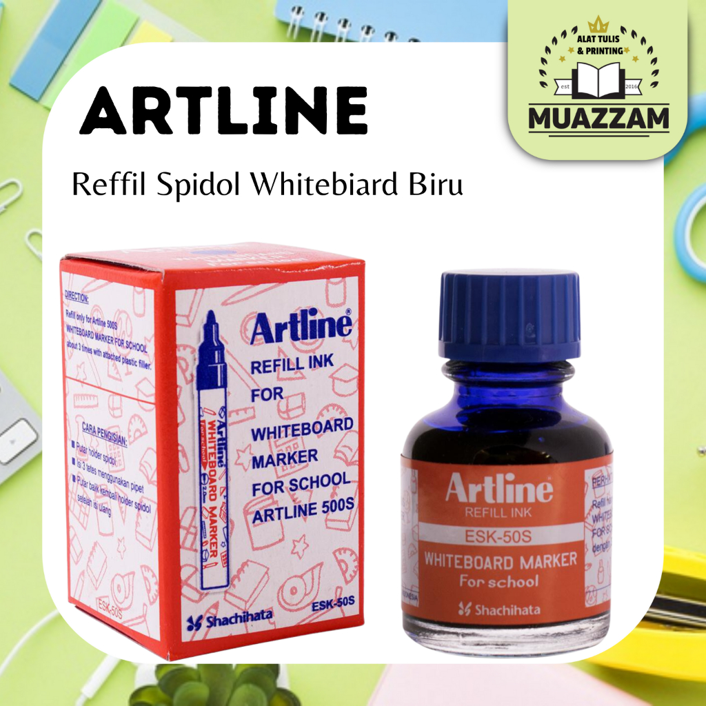 

Artline Tinta Spidol Whiteboard Biru ESK-50S