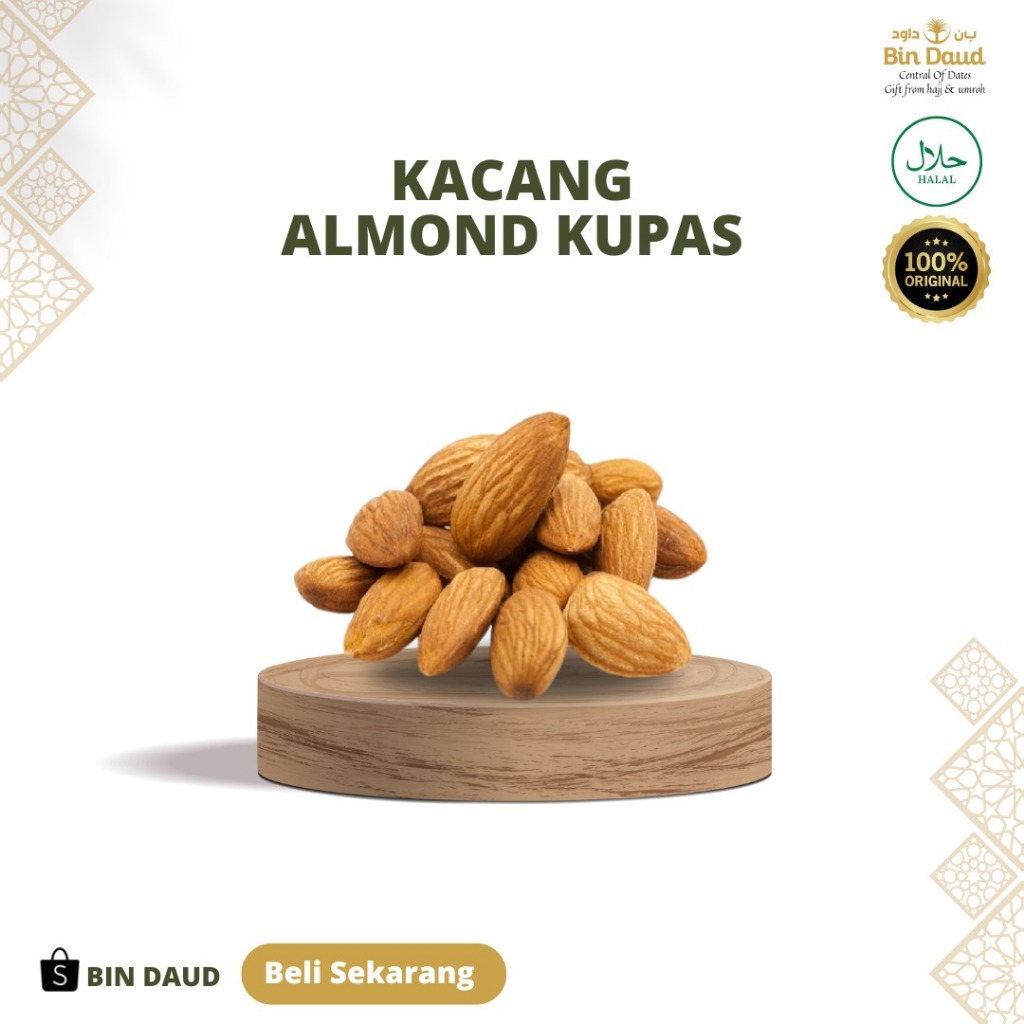 

ROASTED ALMOND 1 KG - KACANG ALMOND PANGGANG KUPAS