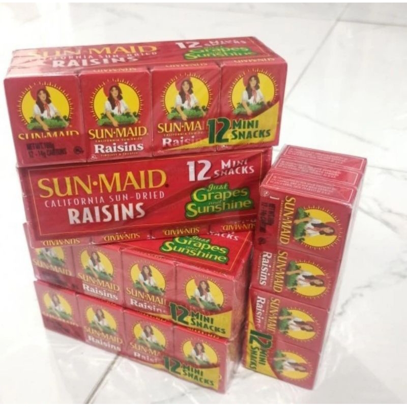 

Sun Maid Raisins Minis 12Box / SunMaid Kismis USA Minis Pouch 12 Minis Box