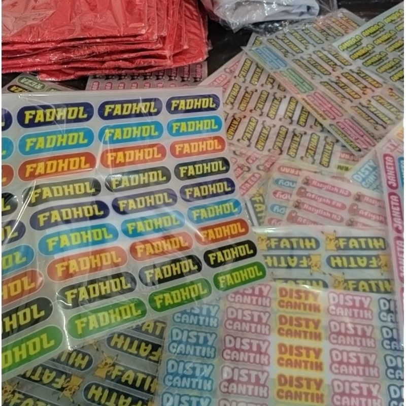 

Stiker label nama