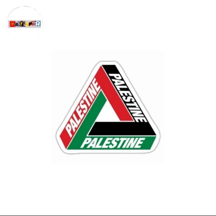 

sticker Palace Palestine logo diecut stiker cease fire now