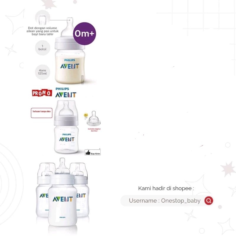 PHILIPS AVENT CLASSIC BOTTLE 125ML / AVENT BOTOL SUSU CLASSIC 260ML / AVENT BOTOL SUSU GOLD 260ML EC