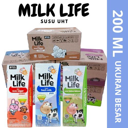 

PROMO Susu MILK LIFE UHT 200ml karton isi 24pcs / Dus - TOSERBAMURAH1