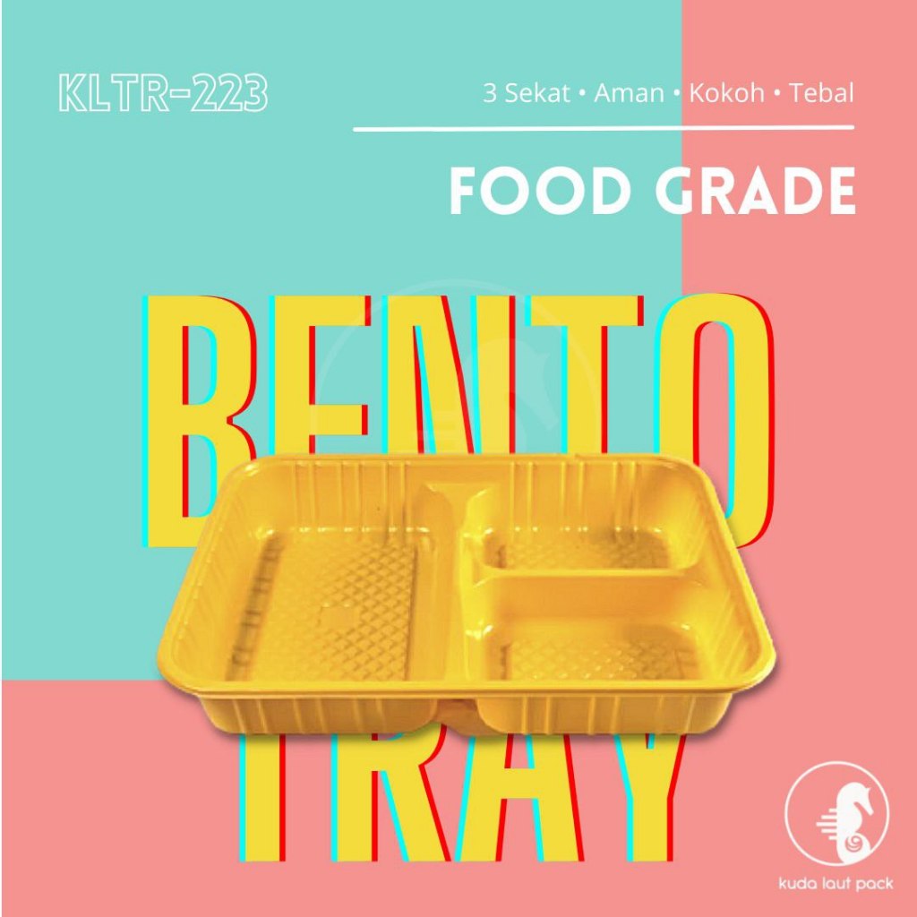 Mika Bento 3 Sekat Isi 50 Tebal Food Grade