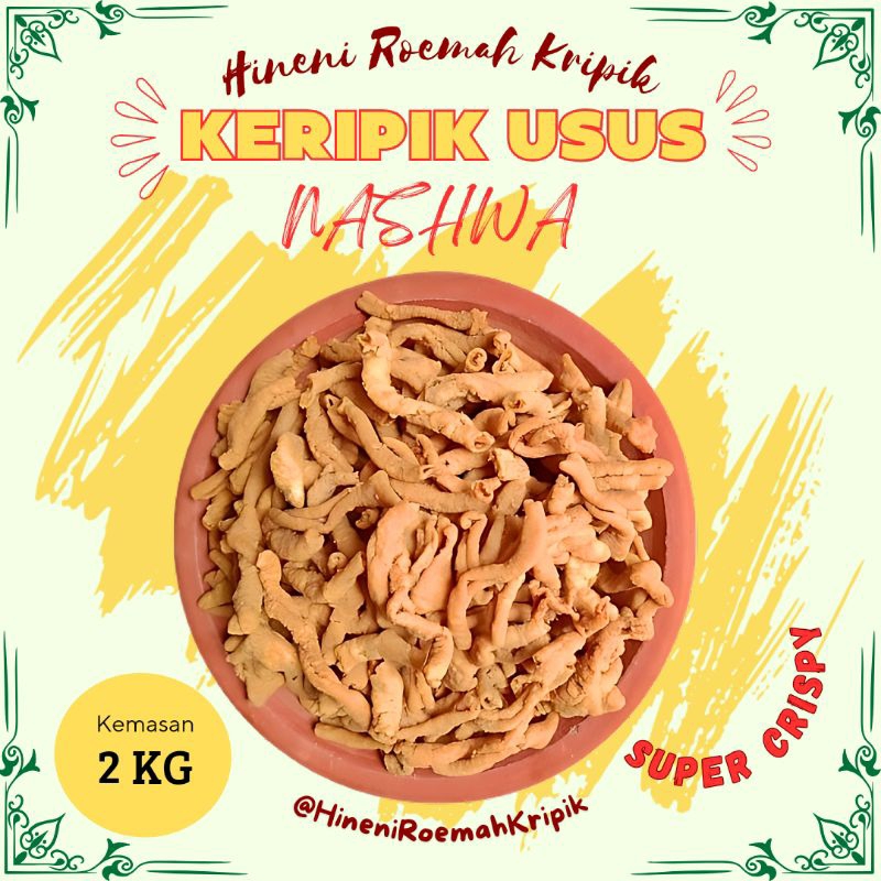 

2KG Kripik Usus Ayam NASHWA Keripik Gurih Snack Renyah Harga Grosir Murah Berkualitas