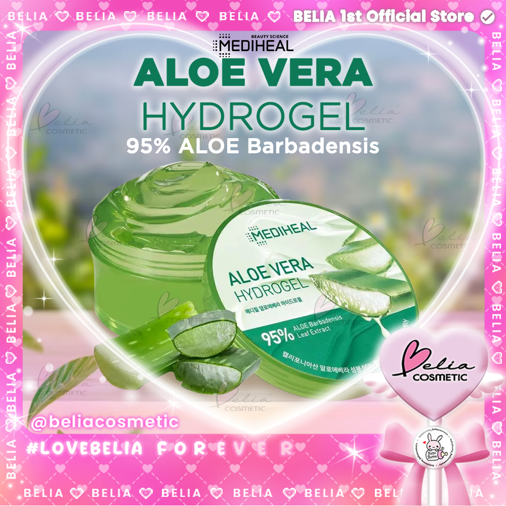 ❤ BELIA ❤ MEDIHEAL Aloe Vera Hydrogel | 95% Aloe Barbadensis Leaf Extract | sensasi dingin
