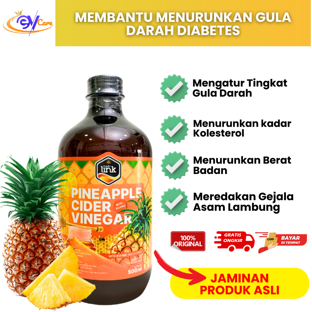 

Link Cuka Nanas With Honey Pineapple Cider Vinegar Turunkan Kadar Gula Darah 500 ML