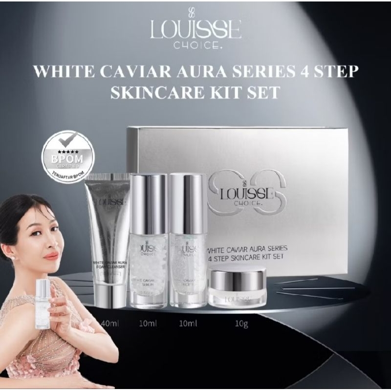 100% ORIGINAL LOUISSE CHOICE WHITE CAVIAR AURA SERIES 4 STEP SKINCARE KIT SET. EXP 2027
