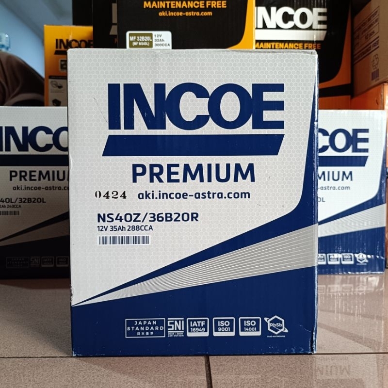 Aki Mobil INCOE PREMIUM ASTRA Type NS40Z / 36B20R