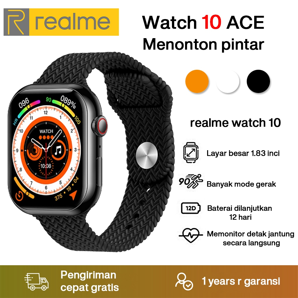 2024 NEW Realme Original Watch 10 SmartWatch ACE-10 1.83 inch Layar Sentuh Penuh Panggilan Sports Sm