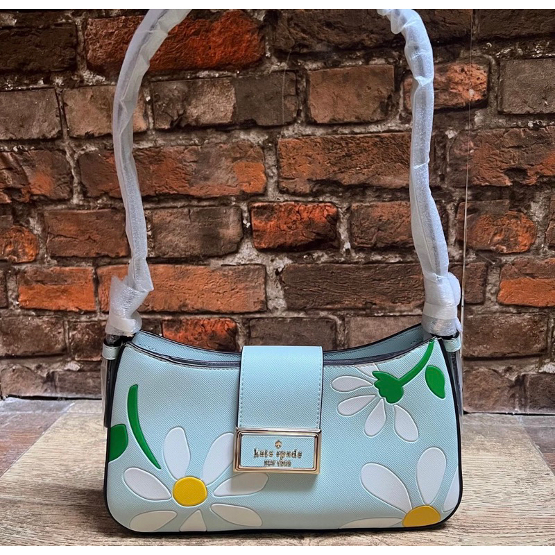 Kate spade reegan day tripper small shoulder bag crystal blue
