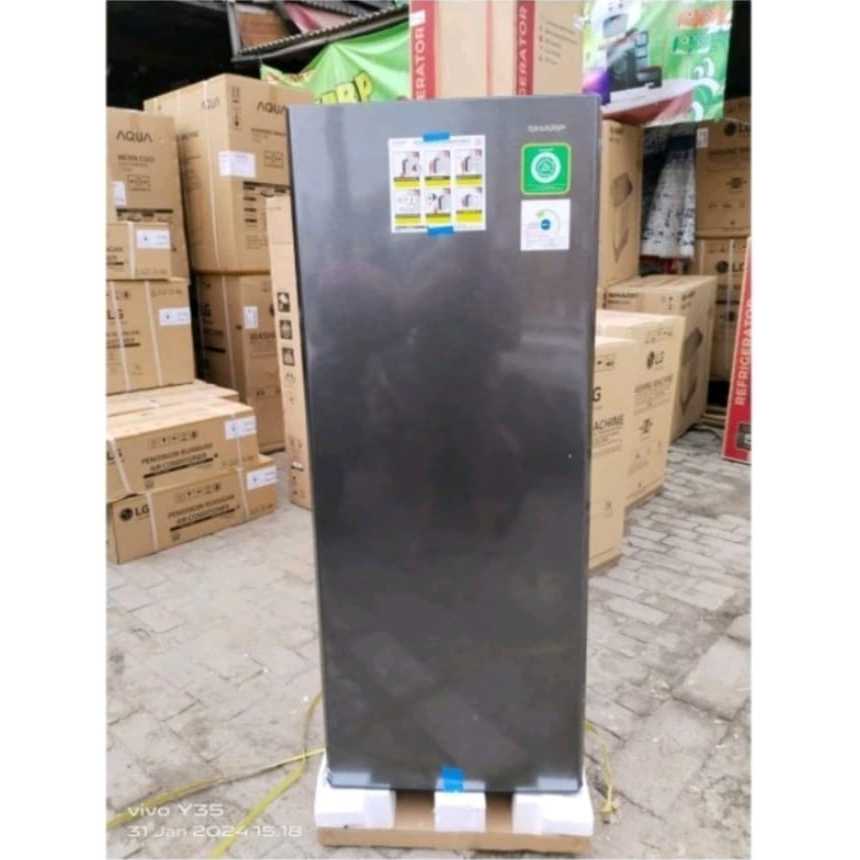 Freezer sharp FJ-M198A-HS 185 liter 9 rak | kulkas freezer es batu