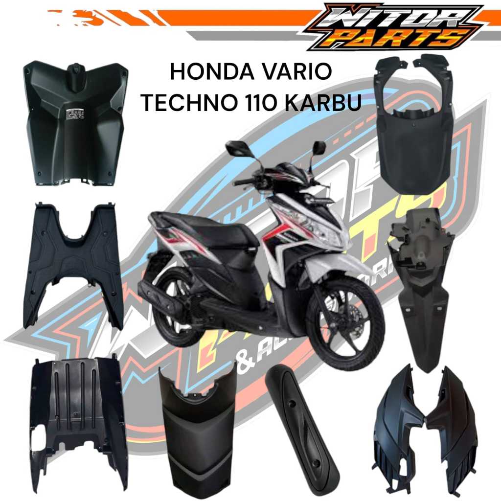 HARGA SATUAN ECERAN Body Kasar Motor Honda Vario Techno 110 Karbu / Cover Dek Body Kasar Honda Vario