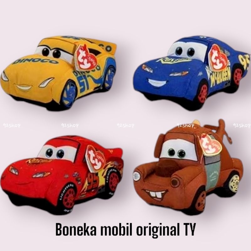 Boneka mobil ty boneka mobil cars mcqueen 95 & friends original TY boneka TY