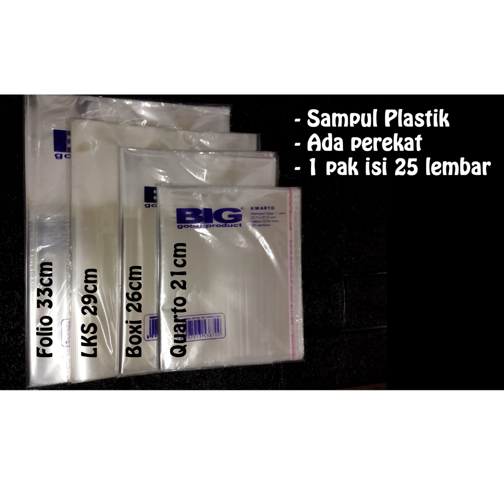

COD Joymart Sampul Lem Bening Transparant Quarto Boxy LKS Folio Sampul Plastik Lem