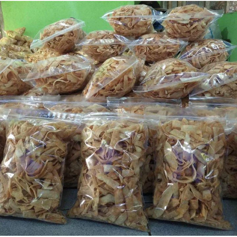 

keripik singkong kemasan 500gram rasa original gurih bungkus klip