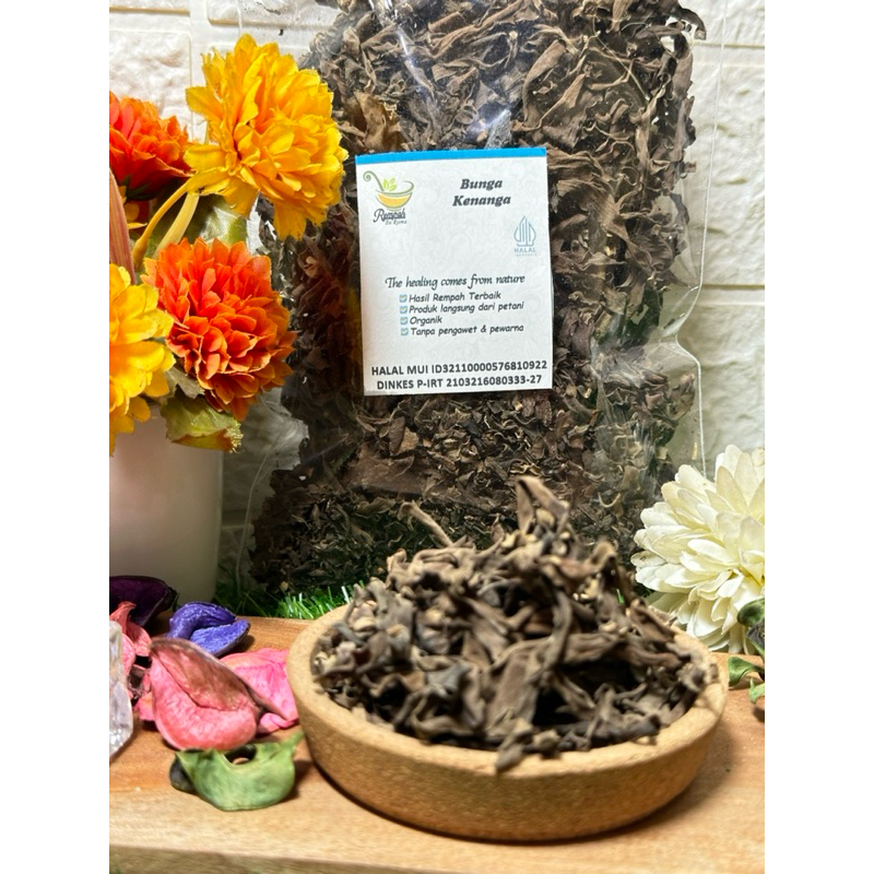 

KTr190 Bunga Kenanga Kering Herbal 100 Gram - Rempah Bu Risma