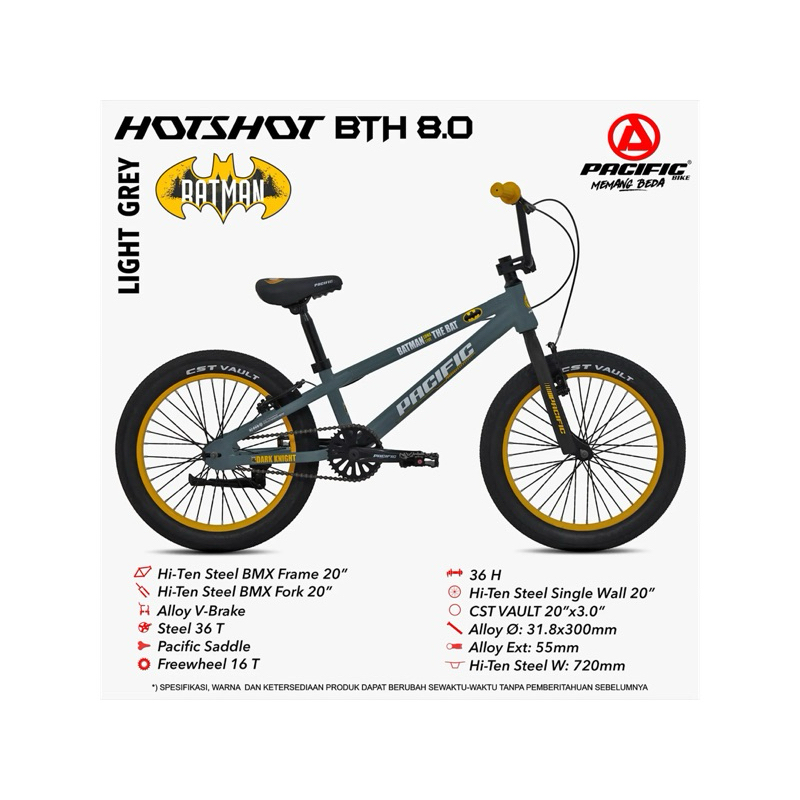 SEPEDA BMX 20” PACIFIC HOTSHOT BTH 8.0
