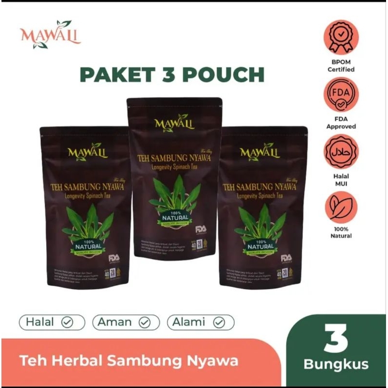 

teh mawali sambung nyawa paket 3 pouch, herbal tea