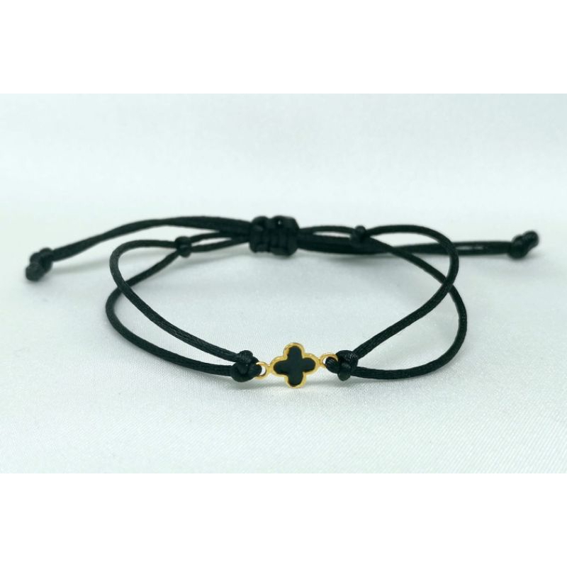 Gelang Emas Asli Bunga 8K 375% Tali 2 Layer