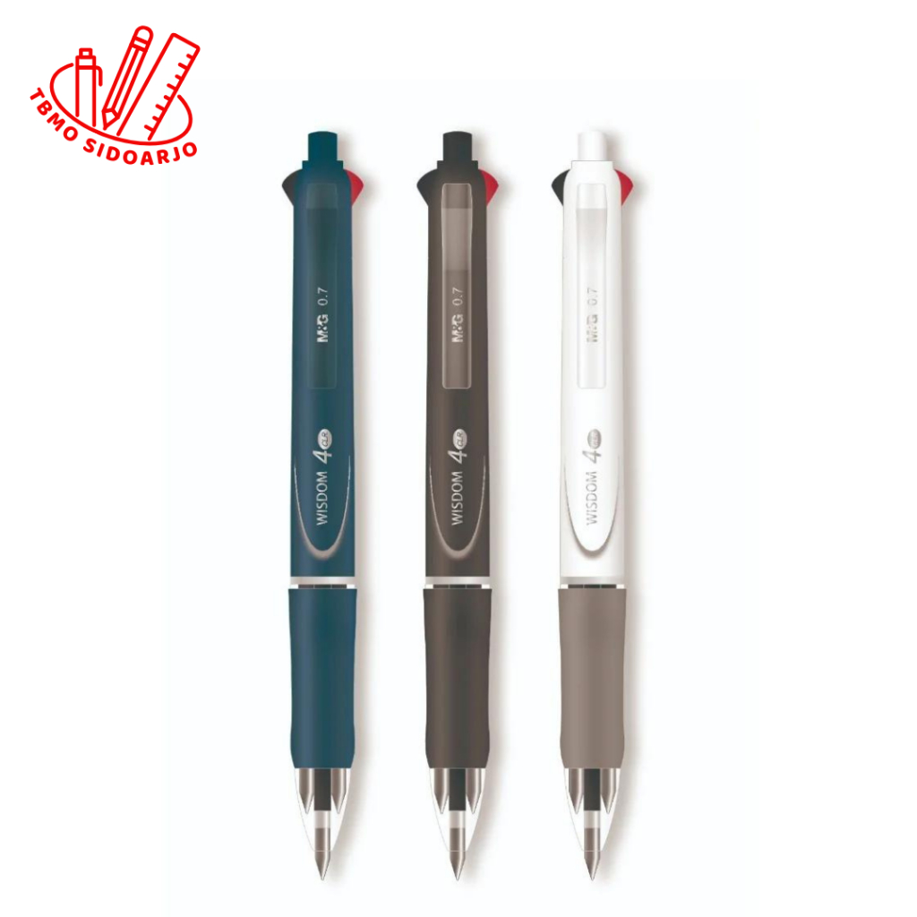 

TBMO M&G Semi Gel Pen 4 In 1 Rubber Grip / Bolpen 4 Warna 0.7mm ABP803R4