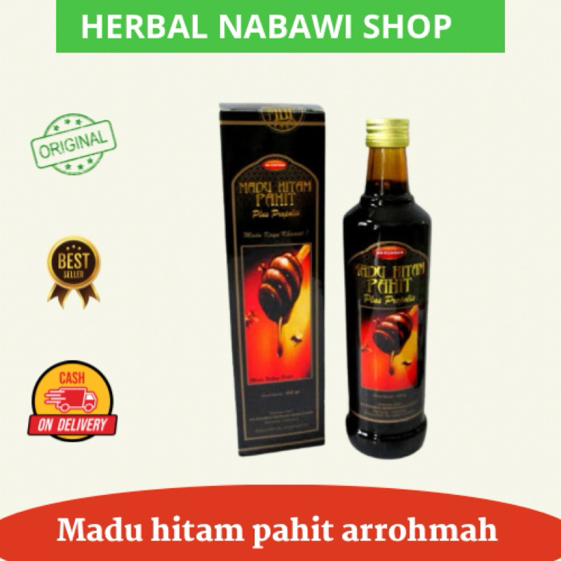 

Madu Hitam Pahit ARROHMAH Plus Propolis 450 gr Obat Diabetes Reumatik