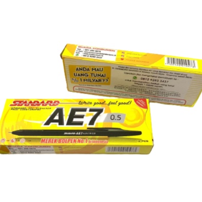 

SPESIAL Pulpen STANDARD AE7 5 HITAM 1 pack