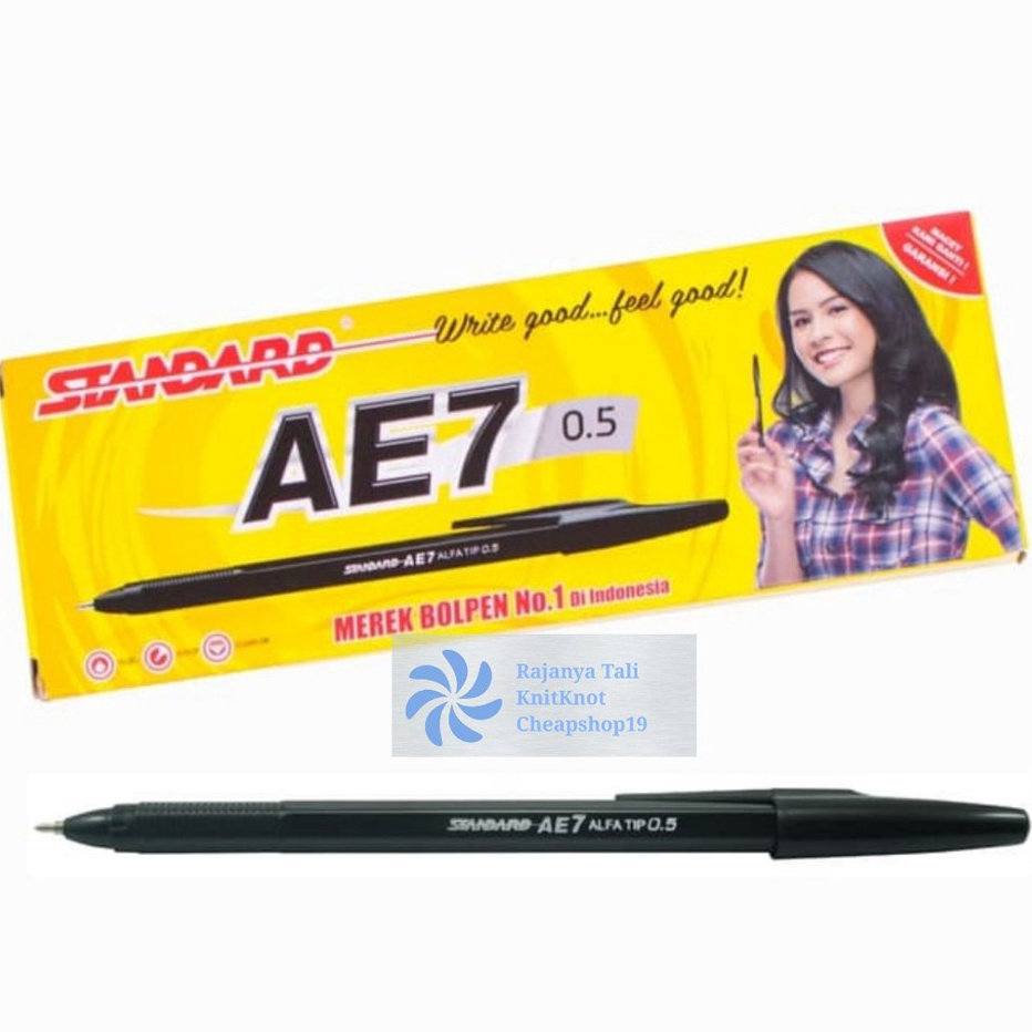 

DISKON Pulpen AE7 Pen Oil Gel STANDARD 5 mm Biru Hitam Merah