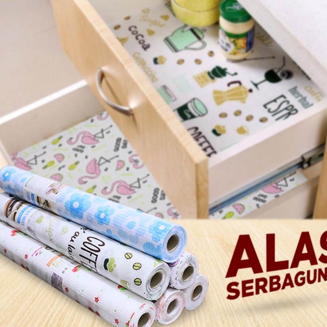 DISKON SPESIAL Alas Serbaa Ukuran 3x2cm Motif Cantik Anti Air  Anti Slip  Alas Laci Rak Lemari Pakai