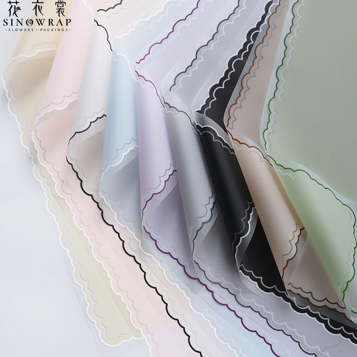 

IMPOR TERBARU 2 Lembar Flower Wrapping Varian List Awan Premium Paper Florist Kertas Buket Bunga Korea Cellophane List Awan Premium Quality Merek Sinowrap GRADE A