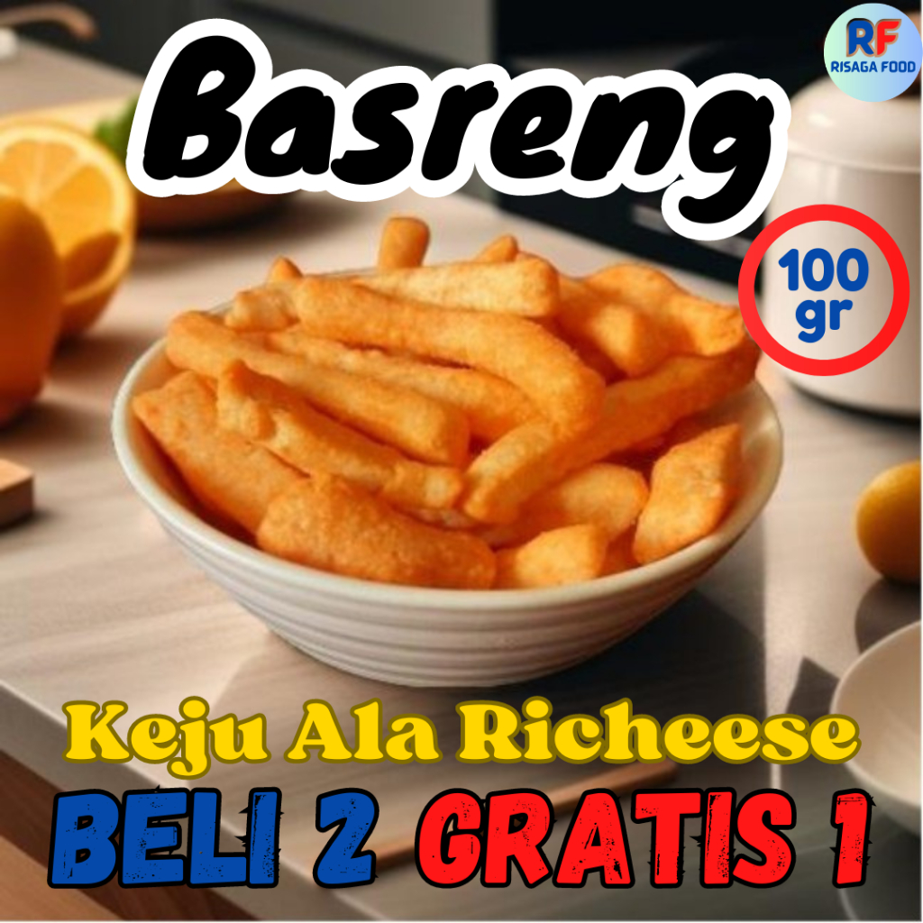 

Risaga Food - Basreng Keju Ala Richeese 100 gram Promo Beli 2 Gratis 1