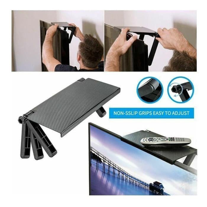 Screen Top Stand TV Komputer Rack Holder Barang Multifungsi Tempat Modem Remote Tatakan Atas TV | Ka