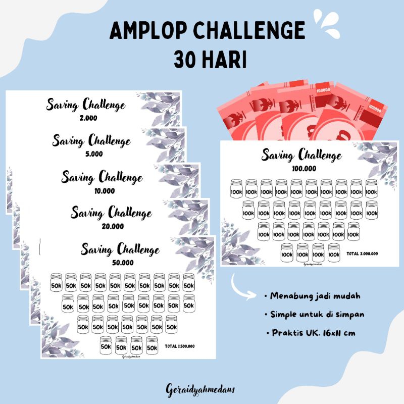 

Amplop Saving Challenge Menabung 30 Hari