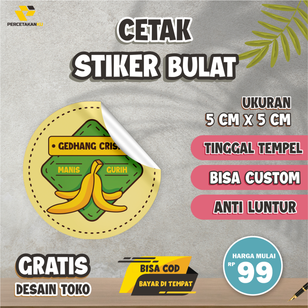 

Stiker Bulat Cetak A3+ Sudah Dipotong untuk Label