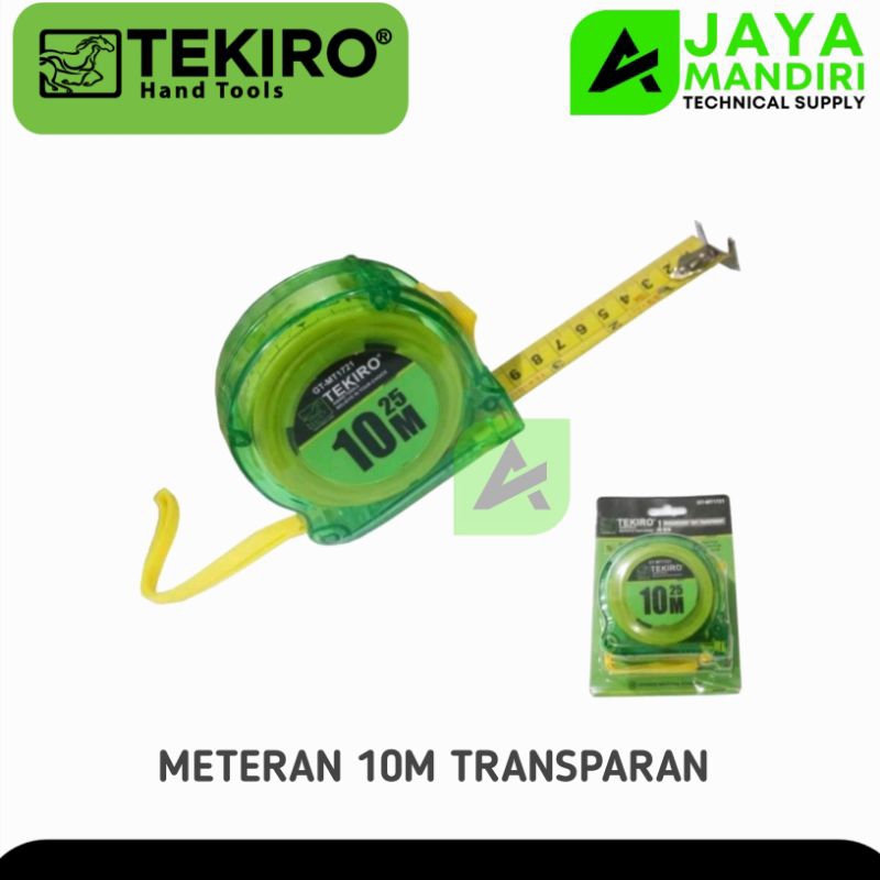 Meteran 10 Meter Transparan TEKIRO Meteran 10M