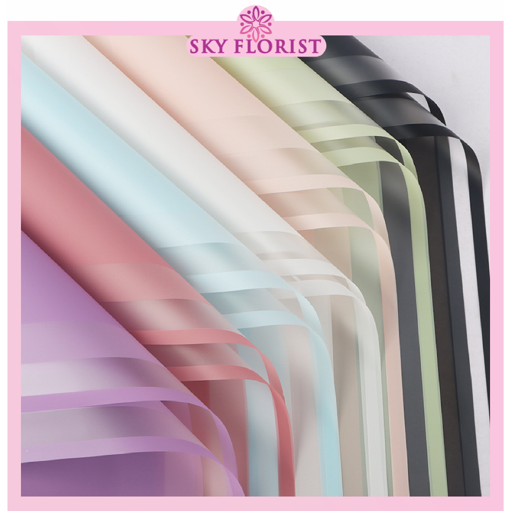 

Kertas Cellophane Buket Bunga Double Frame Color Flower Wrapping Paper Celophane Ecer KB6110