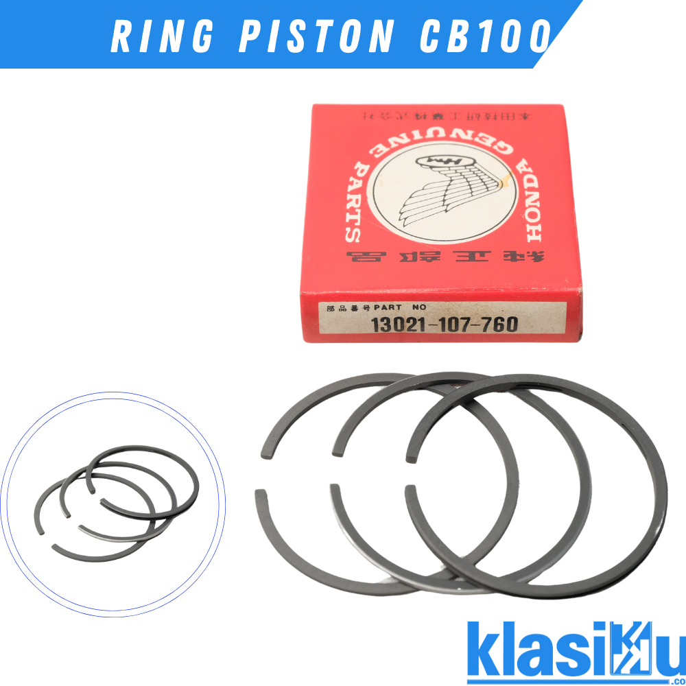 Ring Seher Piston Honda Cb100 Cb 100 Cl100 Cl 100 Sl100 Sl 100 Xl100 Oversize Std 25  Original