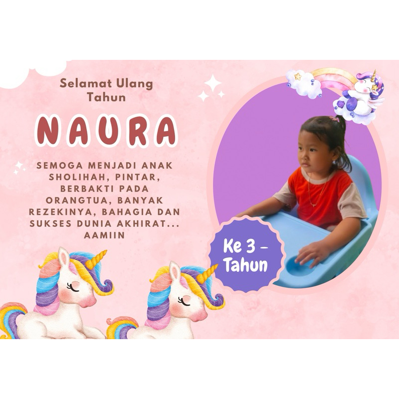 STICKER ULANG TAHUN / Undangan Ulang Tahun /undangan ulang tahun custom